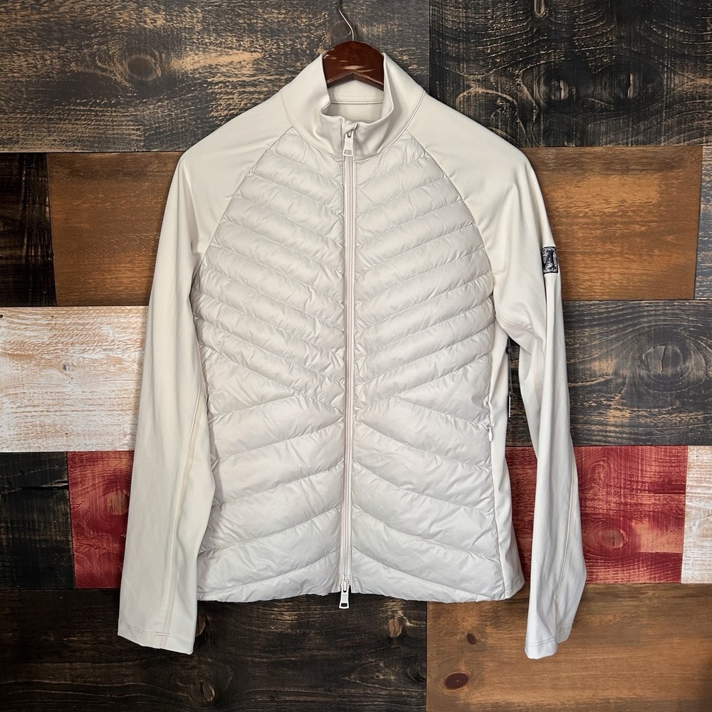 G Fore G/fore Womens Carrol Hybrid Quilted Jacket White Mediterra Golf Medium